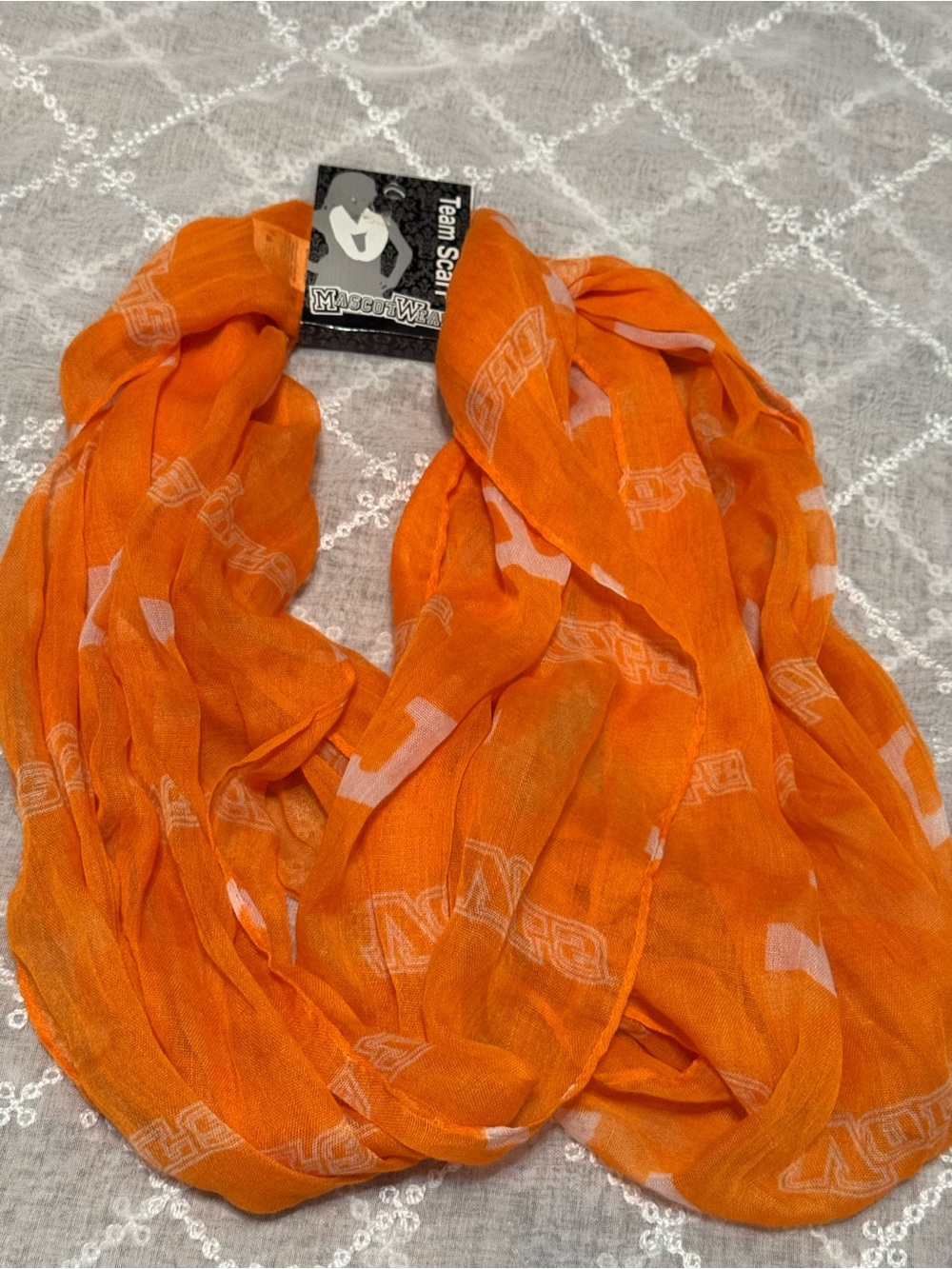 Team Scarf Lightweight Orange Infinity Scarf